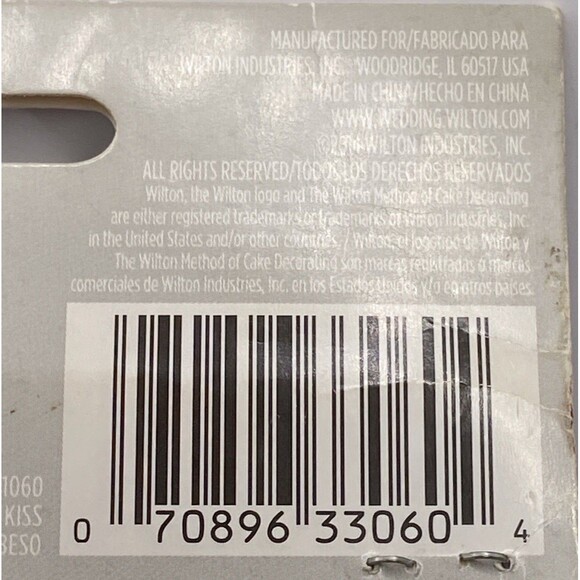 Wilton Cake Topper 6.25"- First Kiss Wedding Shimmer White  NIB Bride Groom - Picture 11 of 16